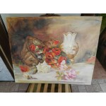 Стара средна картина масло на платно Испания. - 3766 - KA29